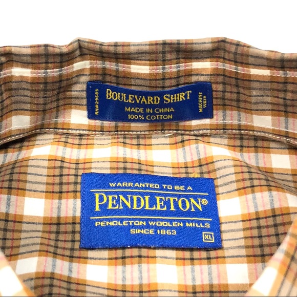 ❌SOLD❌ Pendleton Boulevard Plaid Button Down XL - Picture 3 of 6